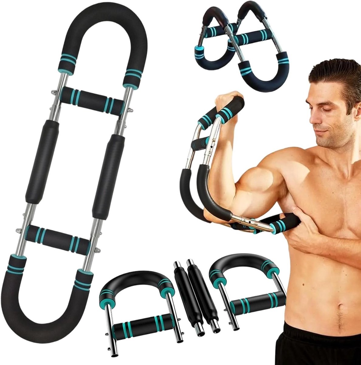 Verstelbare Armtrainer voor Krachttraining Thuis - Borst- en Onderarmversteviging