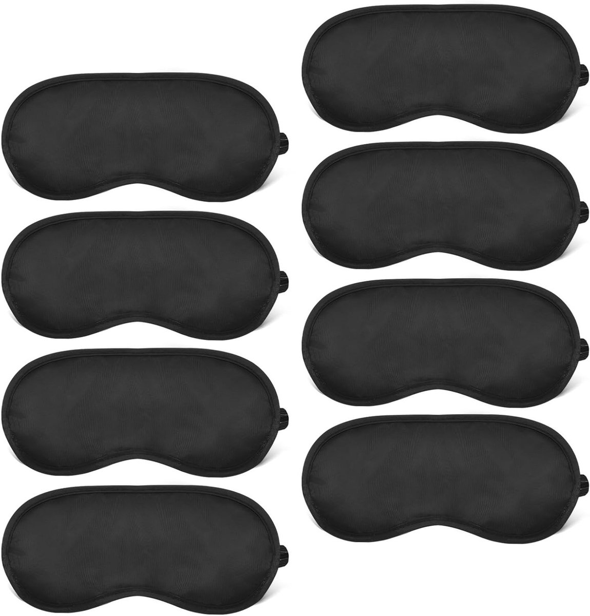 Slaapmasker Set - Oogmaskers Nachtrust - Licht Blokkeren - Ergonomisch Ontwerp - 8 Stuks - Zwart
