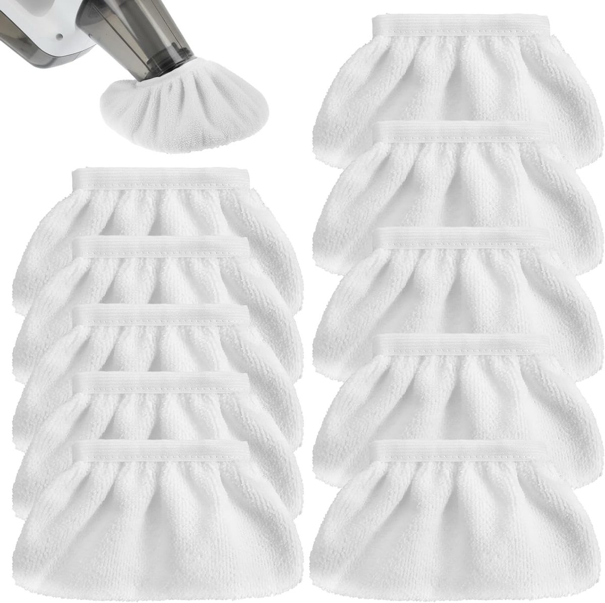 Set van 10 Herbruikbare Microvezel Stoommop Pads voor Vloeren, Muren en Kleding, Wasbare Schoonmaakdoeken voor Handstoomreinigers