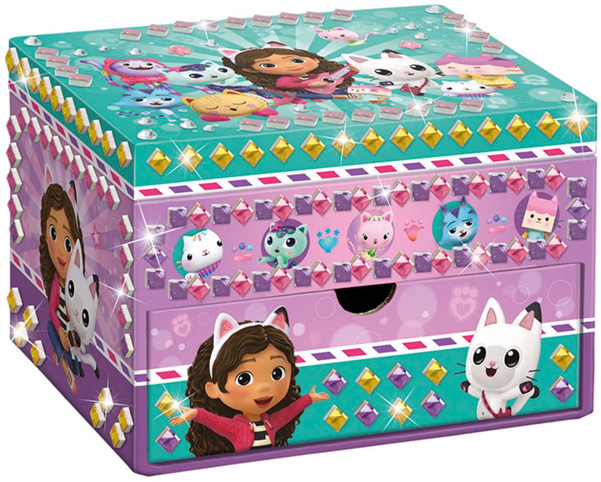 Gabby’s Poppenhuis Totum sieradendoosje speelgoed meisjes mozaïek beauty doosje versieren - Gabby’s Dollhouse cadeau knutselen — afbeelding 9