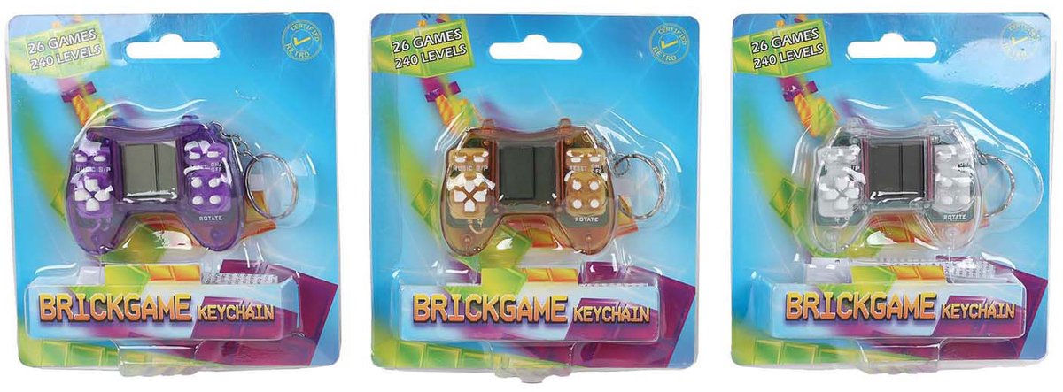 Sleutelhanger controller met 26 spellen - mini game gadget speelgoed.