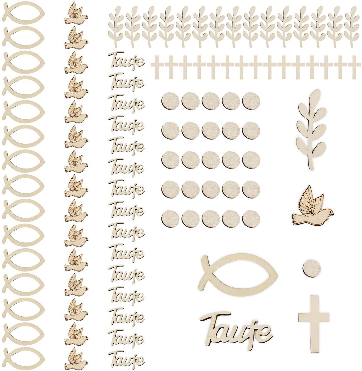 aladdien - Houten Vis Decoratie - 100 Stuks voor Communie en Feestdagen - Unieke Tafelversiering - Geschikt voor Tafeldecoratie - Perfect voor Ieder..