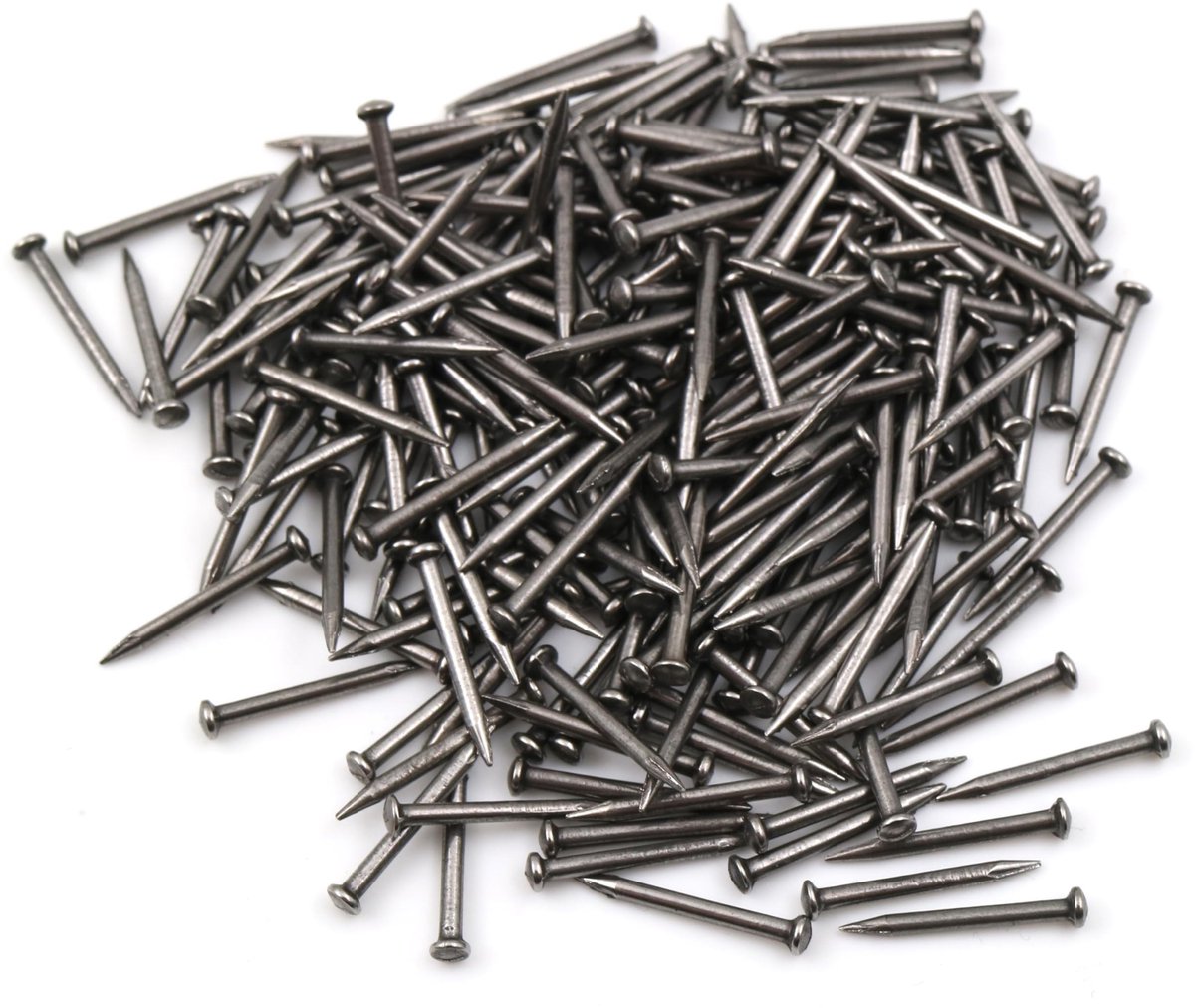 Allecto - Stalen pennen - 100 stuks - Robuust en duurzaam - 12 mm lengte - Lenskop pennen - Perfect voor knutselen en bevestigen
