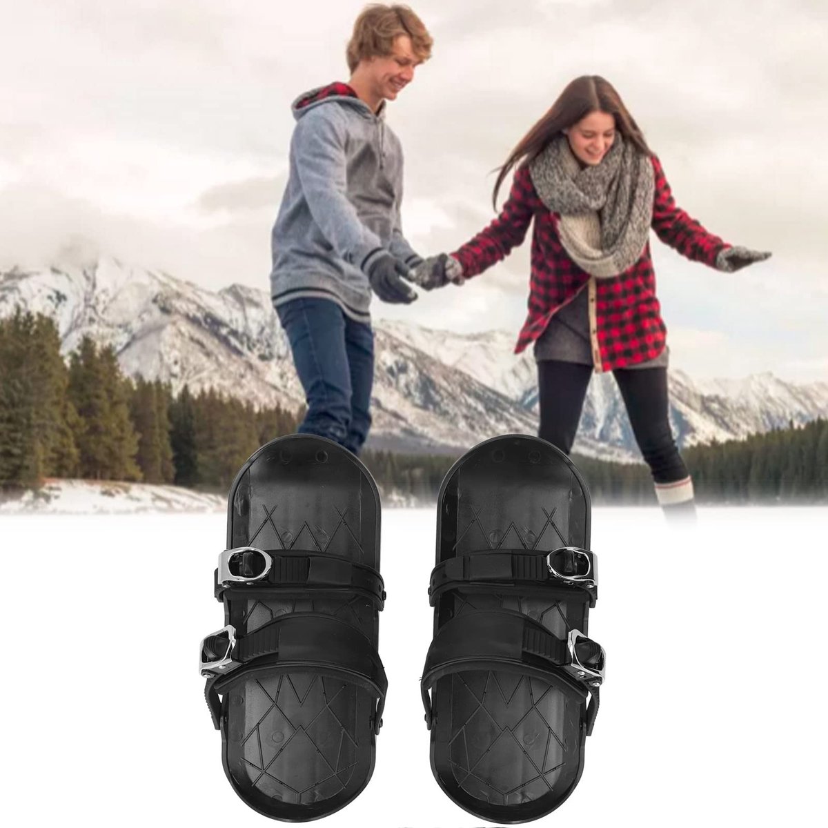 Allecto - Mini Korte Skischaatsen - Sneeuwschaatsen - Verstelbare Ski's voor Winterschoenen - Ideaal voor Beginners - Snowblades - Buitenskiën - Wi..