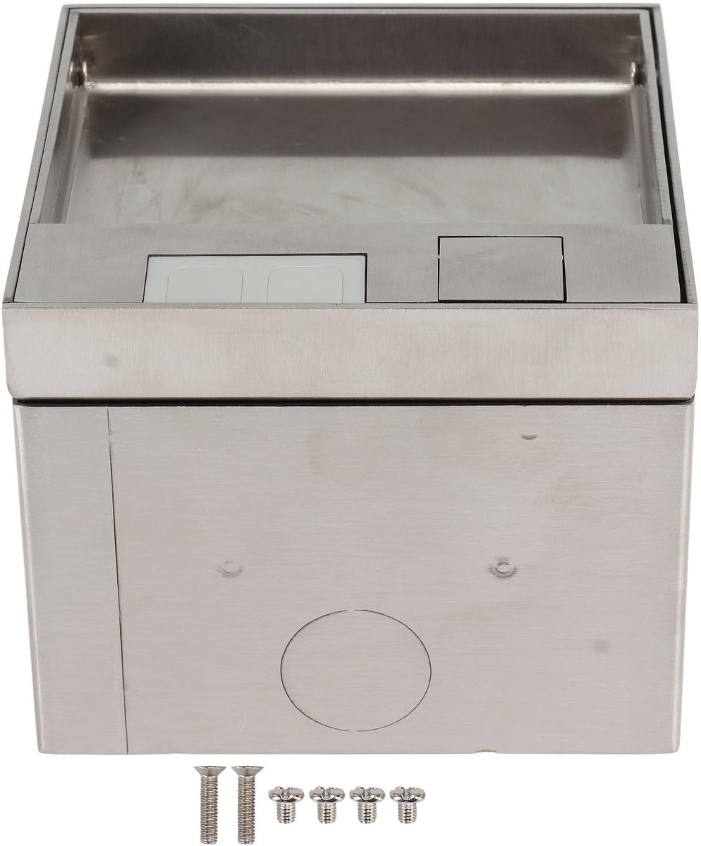 Store_8 - Vloerstopcontact - Waterdicht - Ideaal voor kantoor en school - Roestvrij staal - Inbouwstopcontact - Veilig en betrouwbaar - AC 250V