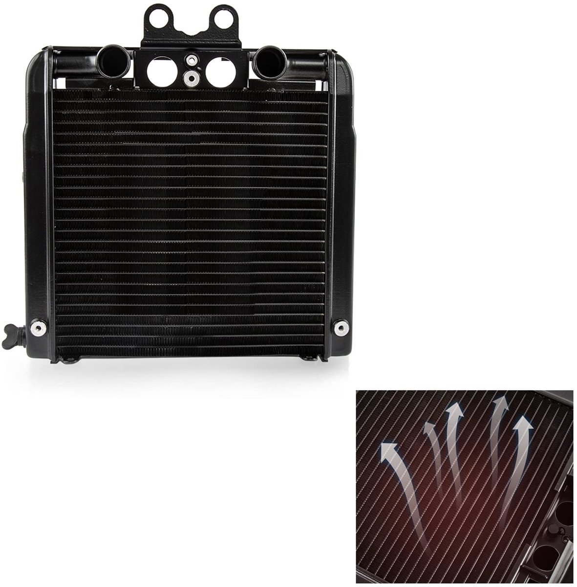 aladdien - Oil Cooler Radiator - V-Rod Koeling - Robuuste Constructie - Geschikt voor Harley - Efficiënte Temperatuurregeling - Perfect voor V...