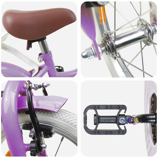 vidaXL - Kinderfiets - 12 - Inch - voor - 2-4 - jaar - oud - Paars van VidaXL — afbeelding 3