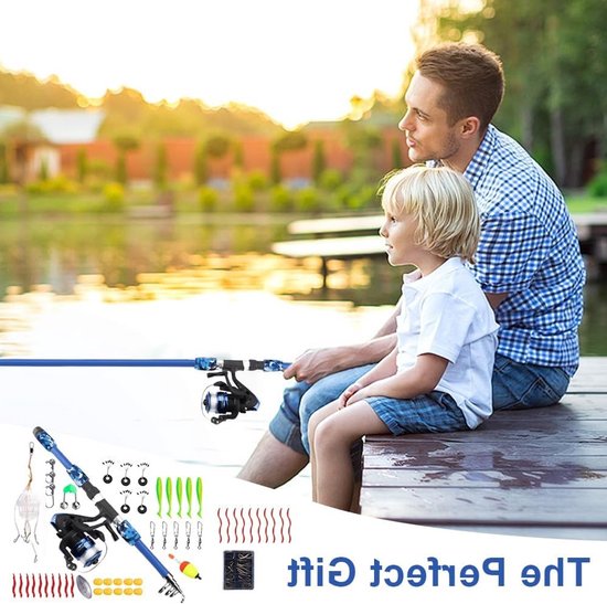 Telescopische Visspullen Set voor Kinderen, 1.8m Visshengel met Molentje en Aas, Perfect voor Beginners en Avontuurlijke Jongens en Meisjes van Merkloos — afbeelding 4