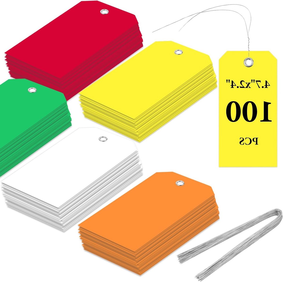 100 Stuks Plastic Prijsetiketten, Draad Prijsetiketten, Waterdichte Labels voor Kleding, Sieraden en Cadeaus