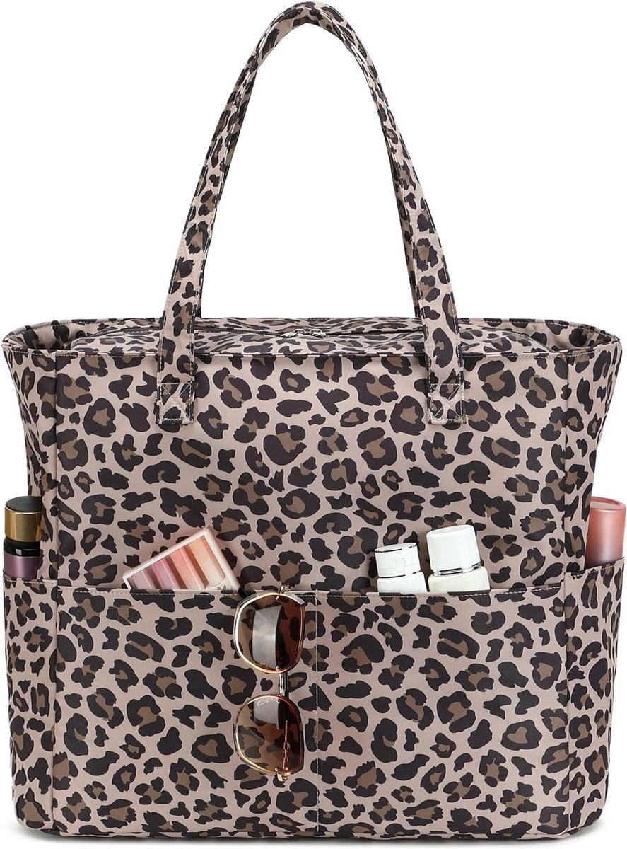Grote waterdichte strandtas met rits voor dames - ideale schoudertas, shopper en sporttas voor strand, fitness en gezinsuitjes