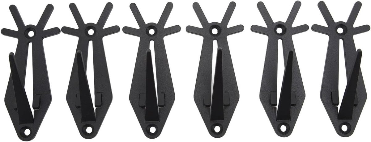 Zes Stuks Herten Hoofd Hanger voor Wanddecoratie - Antlers Stijl Wandbevestiging voor Crea
