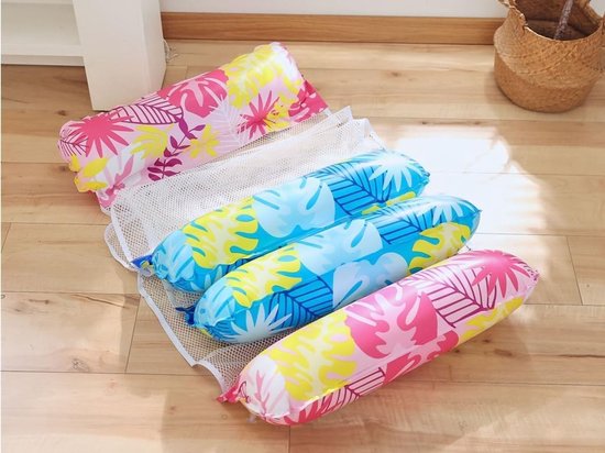 Opblaasbare Water Hammock Set van 2, 4-in-1 Air Mattress voor Zwembad, Inclusief Handpomp en Accessoires — afbeelding 3