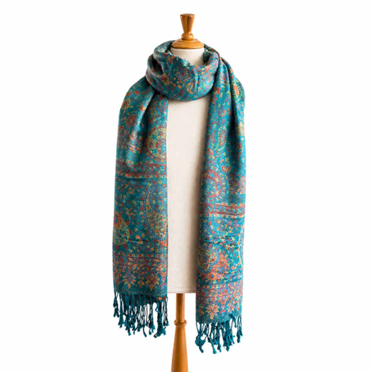 N3 Collecties Luxe imitatie pashmina kasjmier sjaals voor alle seizoenen, dames-Licht Groen