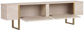 Skye Decor, Tv-standaard, Onera - Travertine, Gold, Gemelamineerde spaanplaat, Travertin & Goud, 180 x 30 x 50 cm