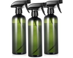 3 stuks Haar Water Spray Flessen, 500ml Plantenspuit en Vernevelaar, Lekvrije Plastic Fijnnevel voor Tuinieren en Haarverzorging