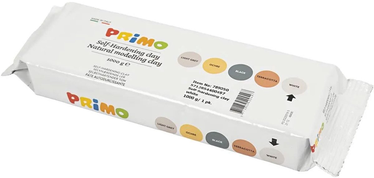 Primo Luchtdrogende Klei 1000 gr Wit — afbeelding 2