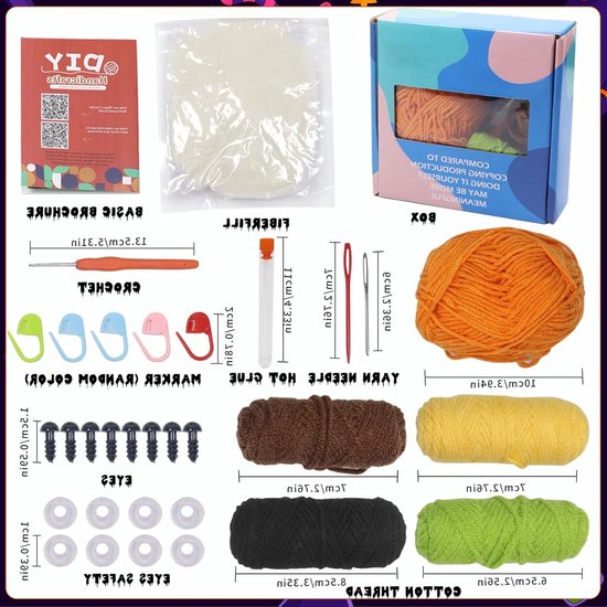 Haakset voor Beginners - Halloween Pompoen Haaknaalden, DIY Starterset met Handleiding, Perfect Cadeau voor Creatieve Hobbyisten van Merkloos — afbeelding 5