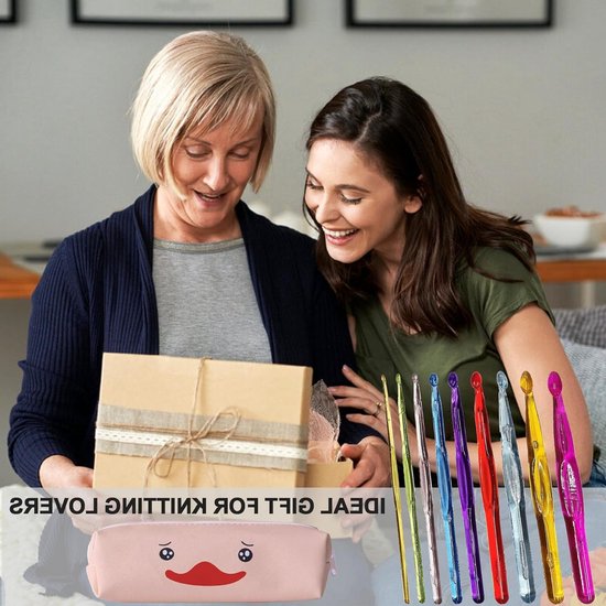 Complete Haaknaalden Set met 31 Stukken, Inclusief 9 Kleurige Haaknaalden en 20 Haakmarkeerders - Perfect voor Beginners en Creatieve Cadeaus voor Moeders, Zussen en Dochters van Merkloos — afbeelding 3