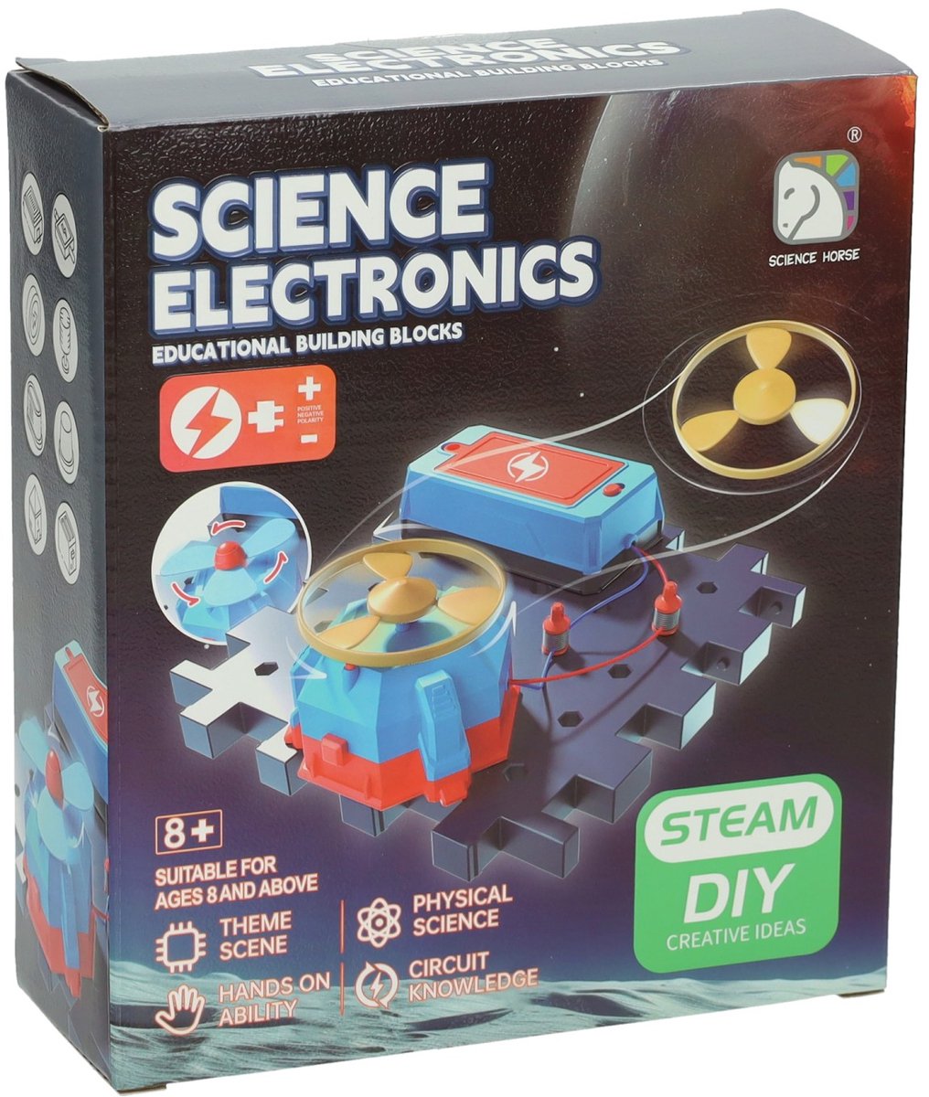 Lobbes bouwset speelgoed Science Electronics ventilator experiment.