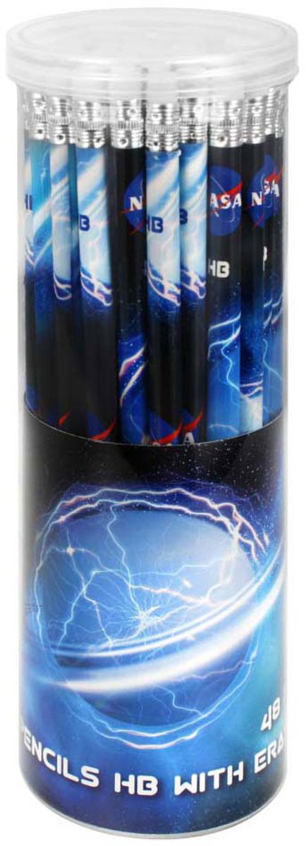 Lobbes potloden ruimte thema met gum - 48 stuks NASA design.