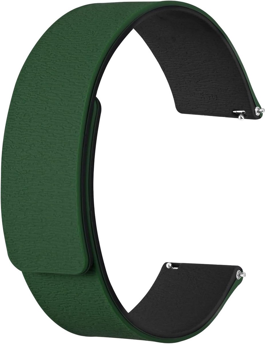 Houten Look Magnetische Horlogeband van Silicoon met Snelle Bevestiging voor 20mm en 22mm Horloges
