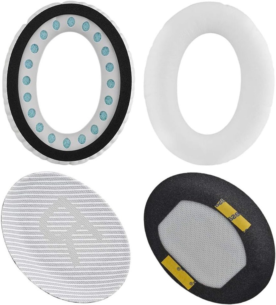 Dailygoods - Vervangende Oorkussens voor Bose QuietComfort 35 & 35 II - Wit