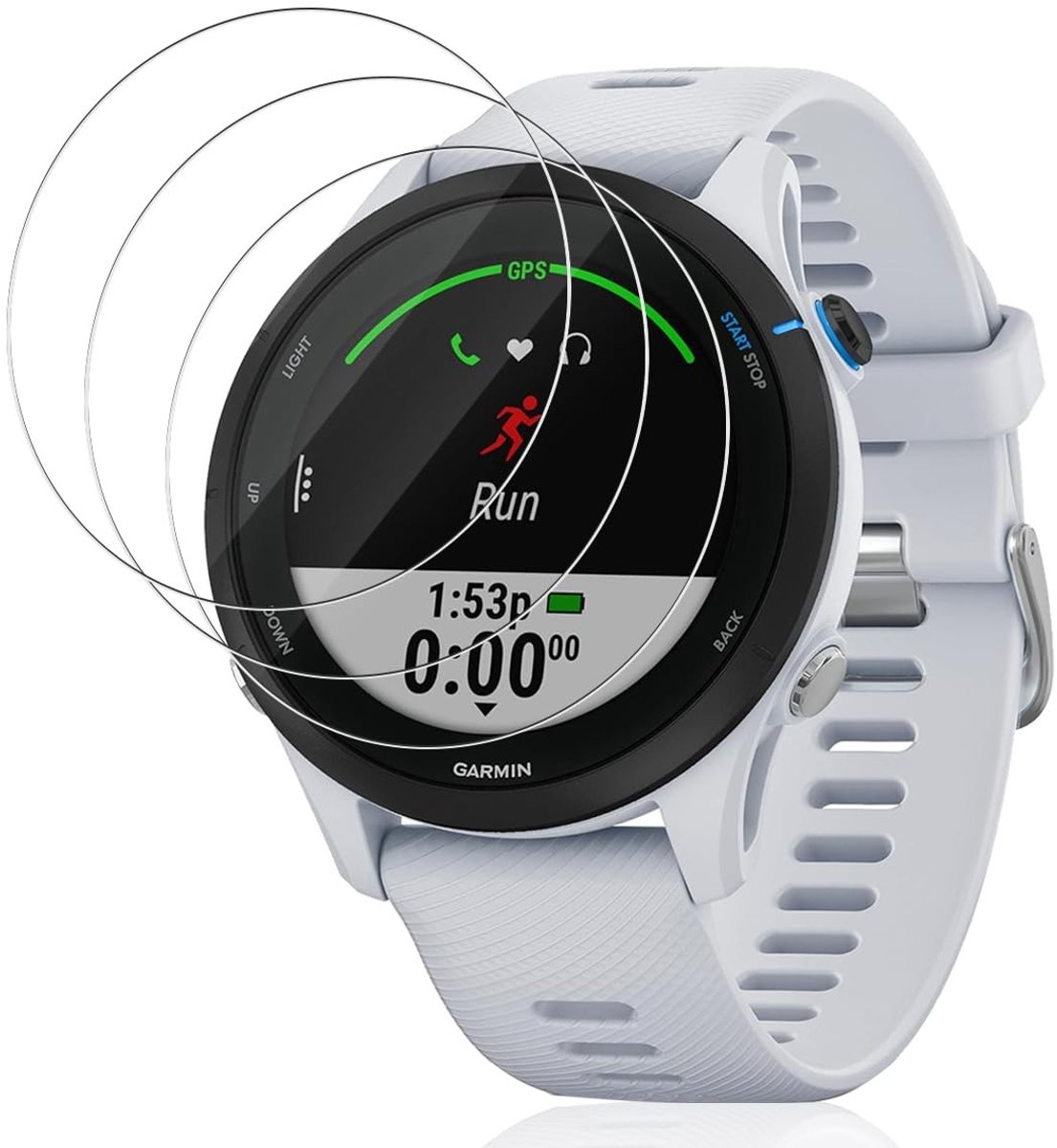 aladdien - Garmin Forerunner 255 - Tempered Glass - Volledige bescherming - Transparant - Schermbeschermer - Scratch Resistant - Geschikt voor smart...