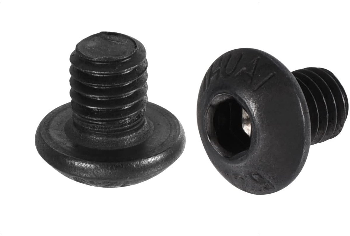 ONF3 - M5x6mm Binnenzeskant Schroeven - Roestvrij staal - 50 Stuks - Halfronde Kop - Ideaal voor Montage - Kleur Zwart