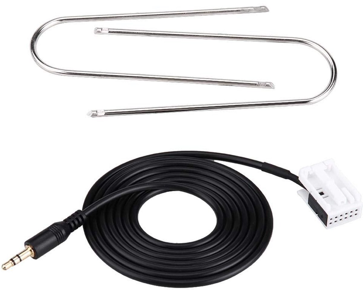 Allecto - AUX Adapter Kabel - Radio Verwijdertools - 149 cm - Geschikt voor Peugeot en Citroen - Inclusief tools - Voorkomt beschadigingen - Kleur ..