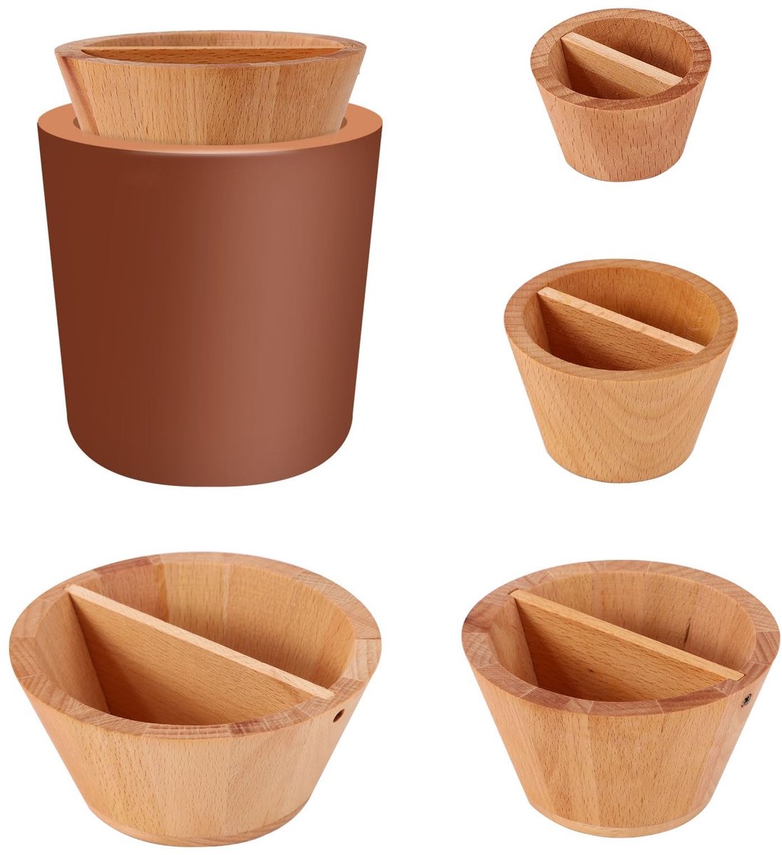 aladdien - Houten Pottenmaker Gereedschap Set - 4-delige set - Perfect voor keramiek kunstenaars - Geschikt voor beginners en gevorderden - Ideaal v..