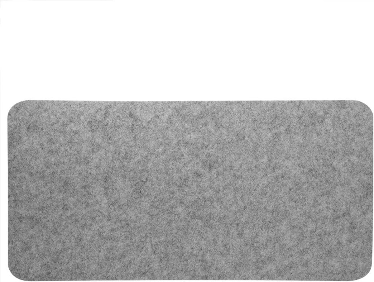 Grote Antistatische Bureau Mat van Vilt, 68x33cm, Geschikt voor Computer en Laptop, Lichtgrijs Tapis Pad voor Thuis en Kantoor