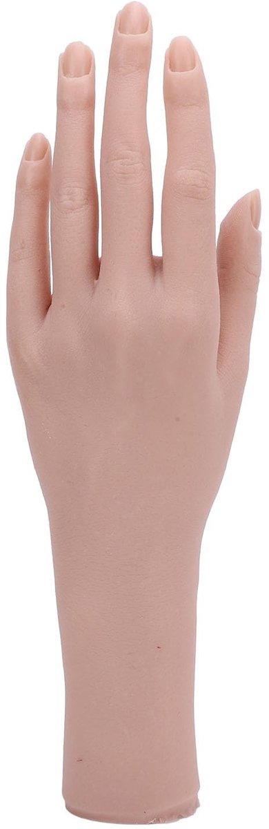 Allecto - Siliconen Vrouwelijk Handmodel - Herbruikbaar Display Hand - Flexibel en Zacht - Linker Hand - Nagelhandoefening - Mannequinhand voor Sie...