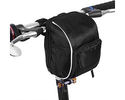 Golden crown - Waterproof Multifunction Bicycle Handlebar Bag - Fietstas voor Fiets - Reflecterend en Waterdicht - Zwart - Ruime Opbergtas - Ideaal voor...