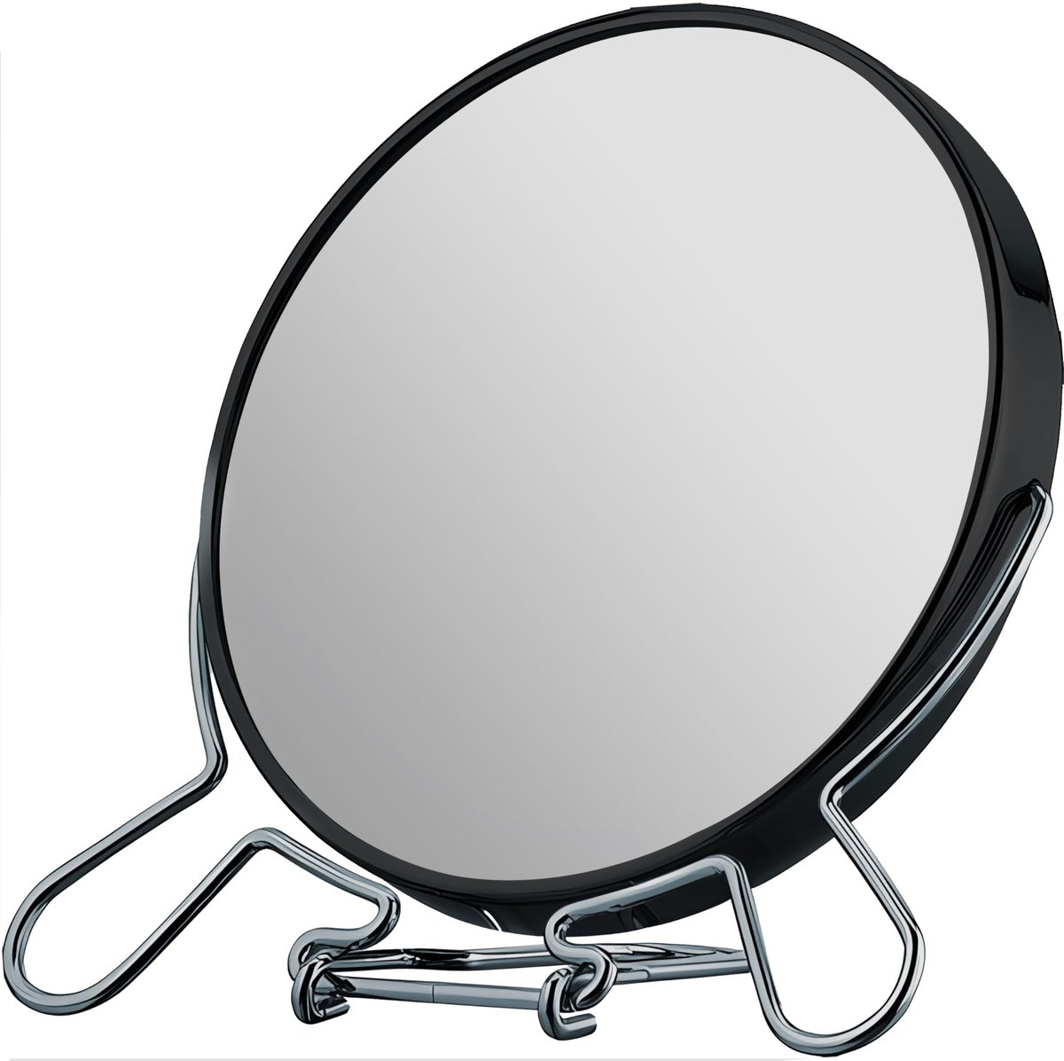 Retoo Dubbelzijdige Make-up Spiegel - 360° Draaibaar met Vergroting en Chrome Afwerking