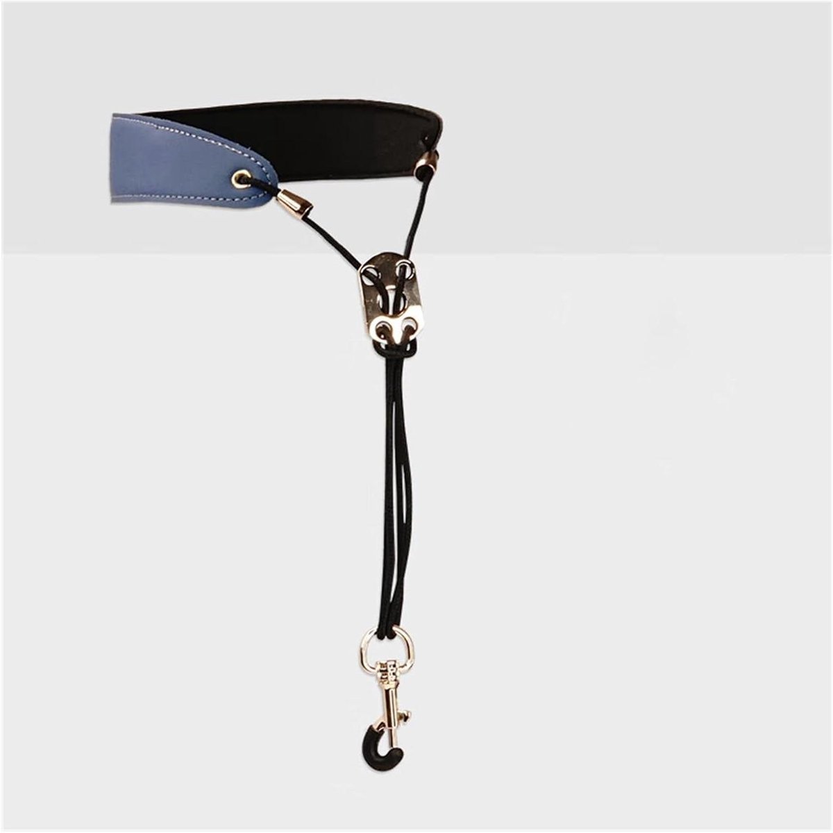 Saxofoon nekband - Blaaspijp riem - Muziek maken - Verstelbare lengte - One Size - Blauw