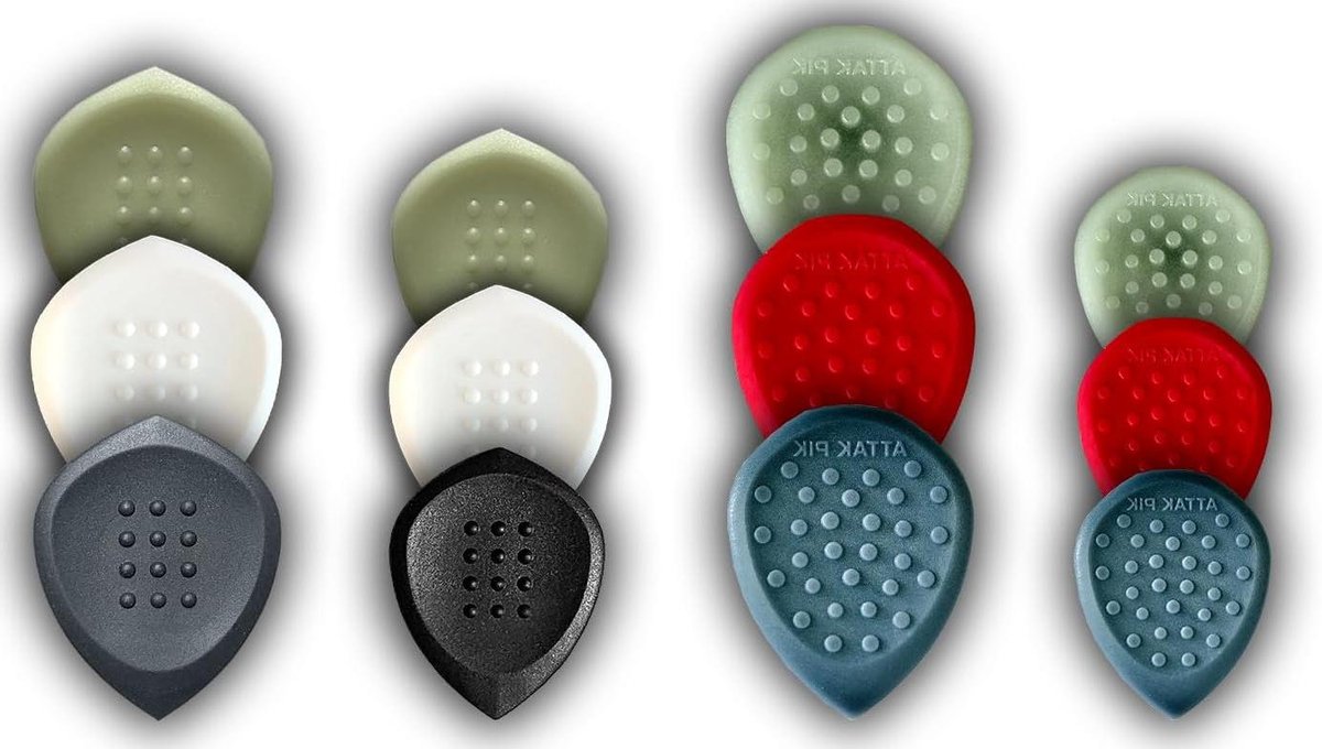 Plectrums Set - Gitaar Picks - Muziek Maken - Grip Ontwerp - 12 Stuks - Groen Blauw