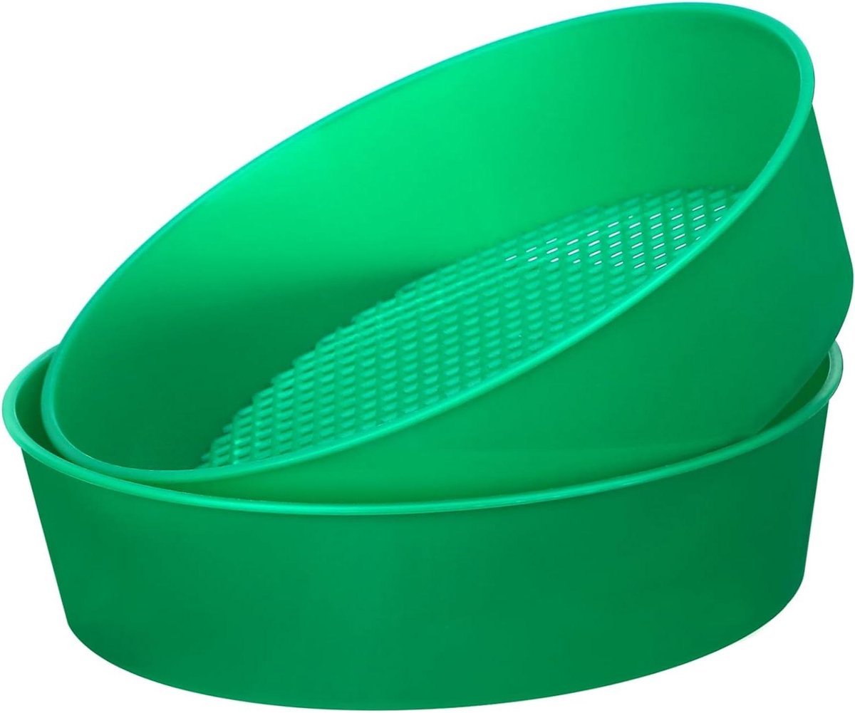 Tuin Zeef - Plastic Zeef - Compost Zand Ziften - Fijn Mesh - 20.5 cm - Groen