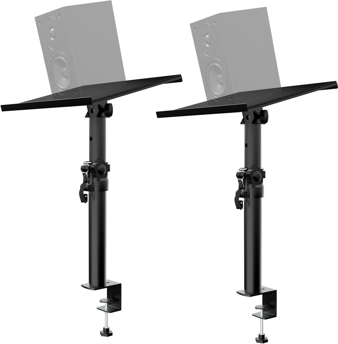 Speaker Stands - Box Houders - Muziek Luisteren - Verstelbare Hoogte - Tot 46cm - Zwart