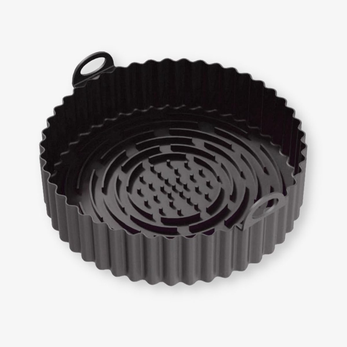Airfryer Siliconen Bakje Airfryer Vorm Schone Airfryer Hittebestendig Materiaal Ø 20 cm Zwart