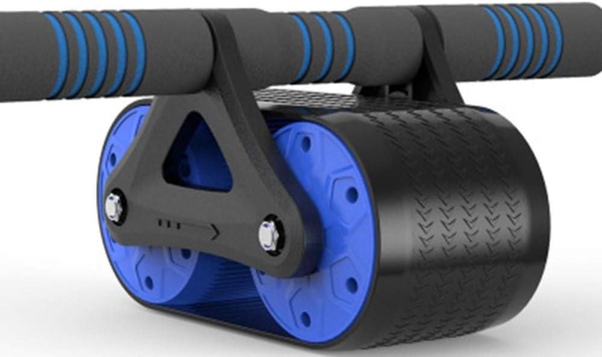 Buikspierroller - Ab Roller - Thuis Fitness - Dubbele Wielen - 35 cm - Blauw