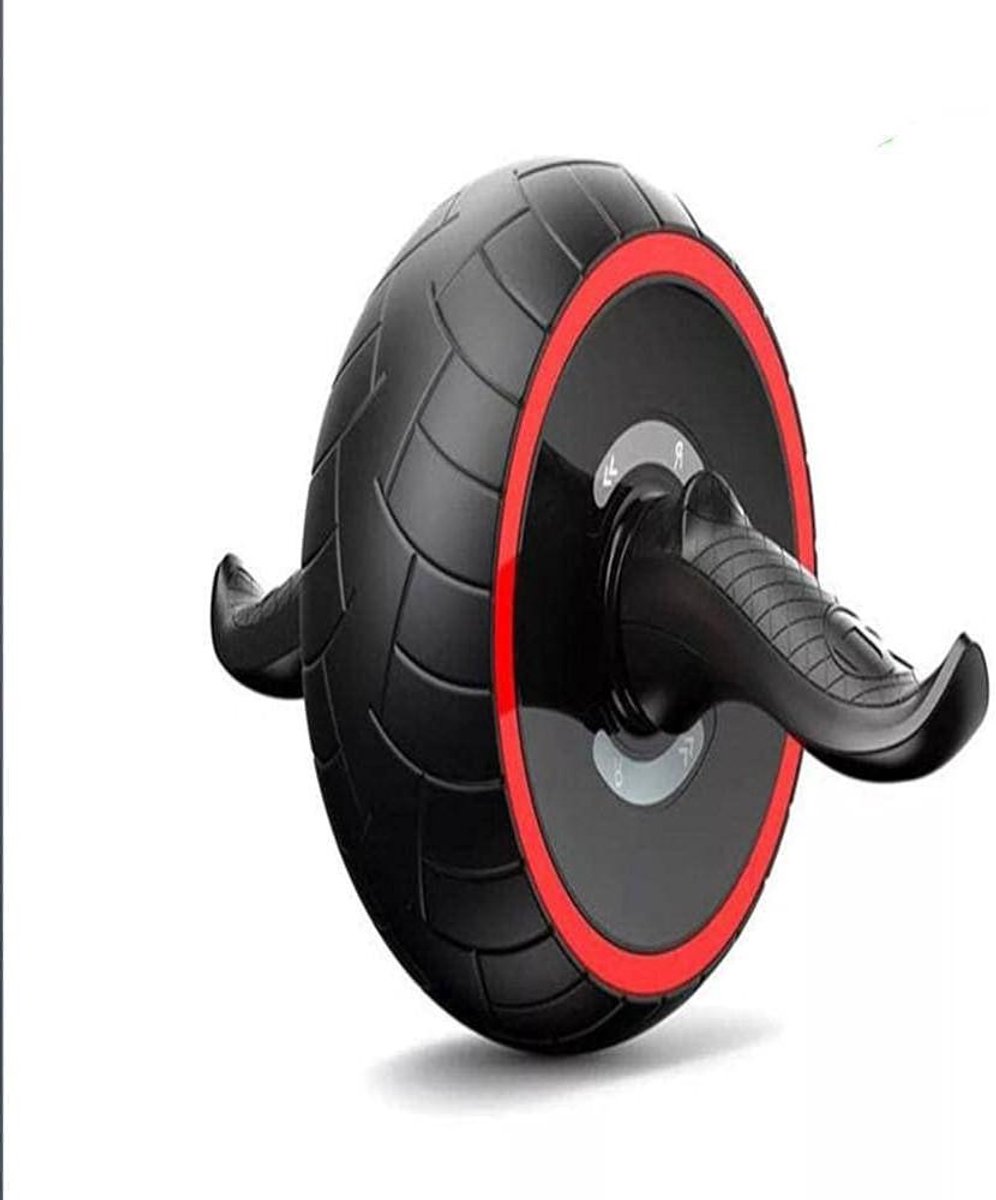 Abdominal Oefenroller - Buikspier Trainer - Kracht Training - Ingebouwd Rebound Systeem - 20cm Diameter - Zwart