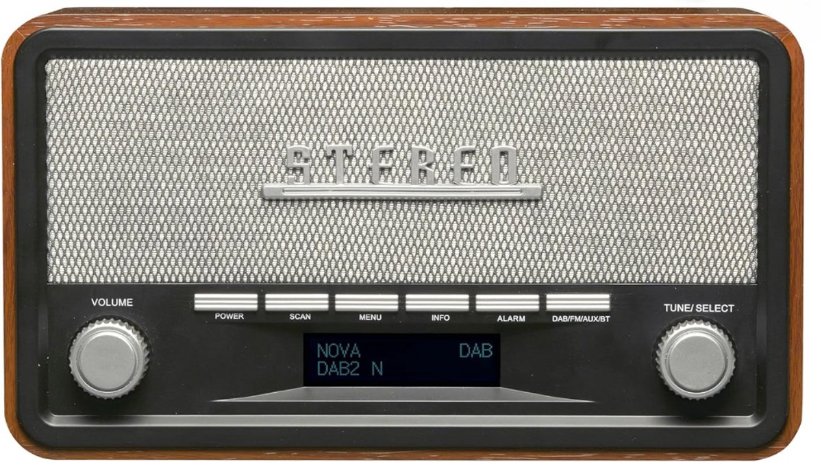 TIM® CD Speler - CD Speler Bluetooth - FM radio - Bruin - 27cm x 11cm x 15cm