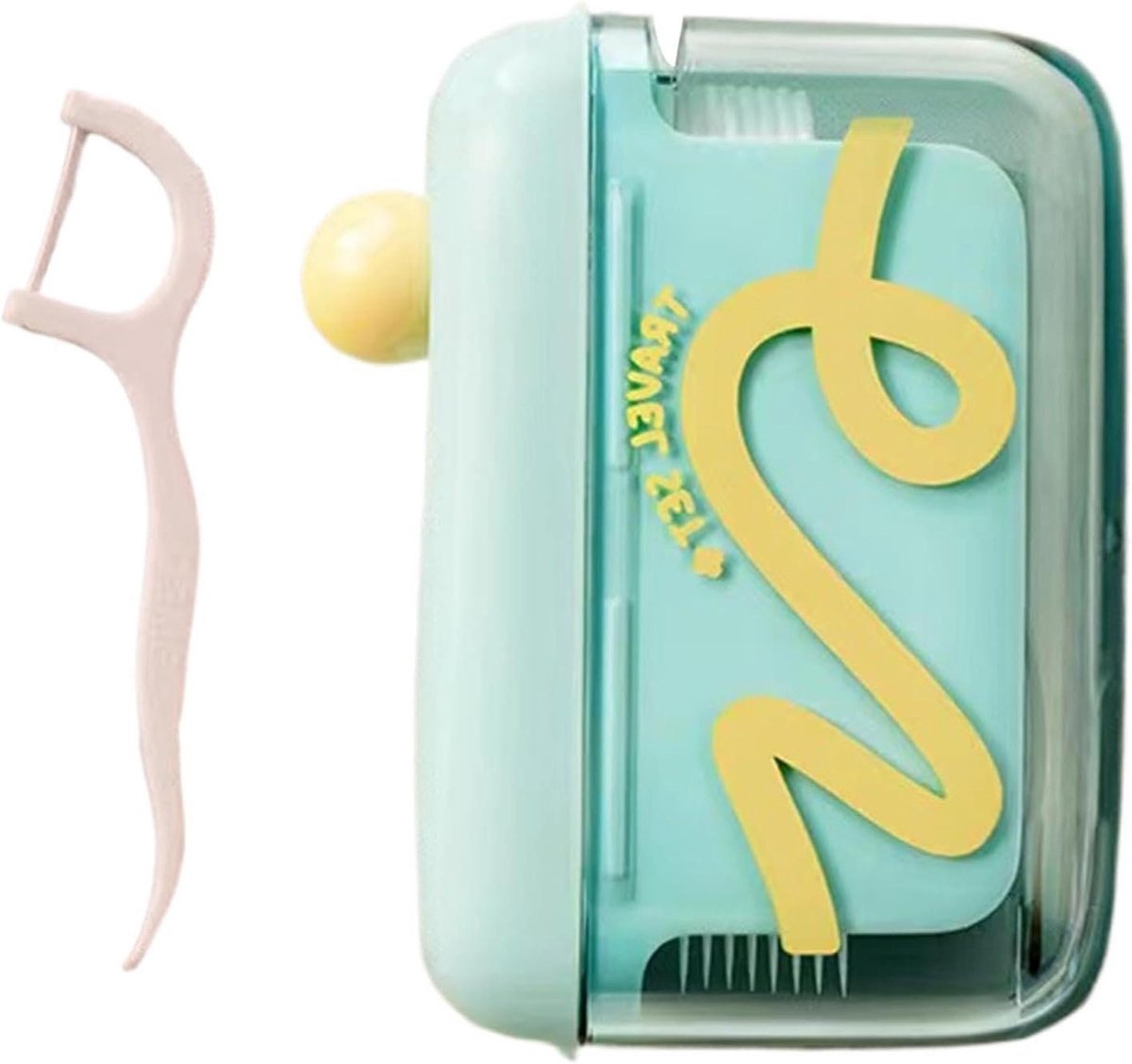 Flossdispenser - Tandzijdedoos - Hygiënisch reinigen - Draagbaar ontwerp - 93 x 77 x 37 cm - Wit