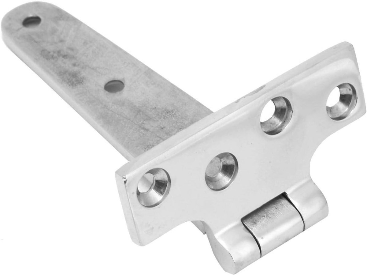 Zware RVS Scharnieren voor Deuren, T-Type Scharnier voor Buiten- en Binnengebruik, 151 x 75 x 4.5 mm, Duurzaam en Betrouwbaar Deuropties