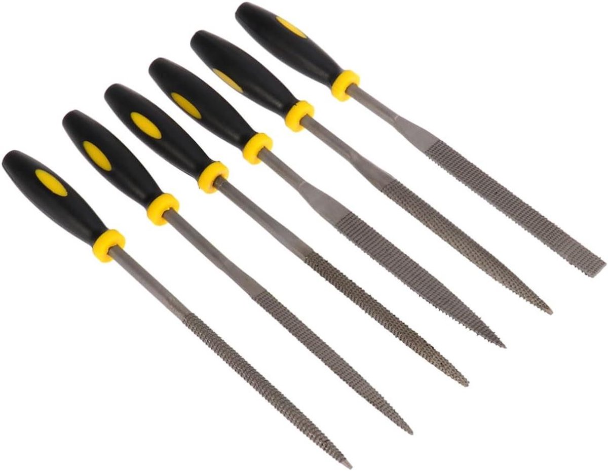 Mini Houtvijl Set - Houtrasp Set - Hout Bewerken - Comfortabele Antislip Handgrepen - 18 cm - Zwart
