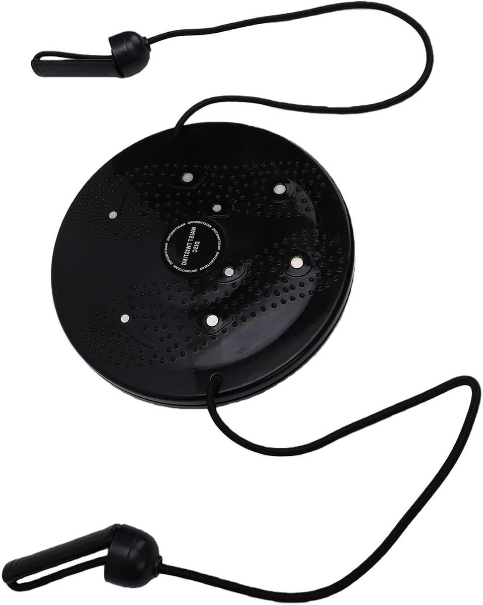 Taille Draaibord - Fitness Twist Board - Taille Vormgeven - Dubbele Handgrepen - 29.5 cm - Zwart