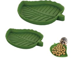 Set van 2 Voedings- en Waterkommen voor Reptielen, Ideaal voor Schildpadden en Slangen, Duurzaam en Makkelijk Schoon te Maken