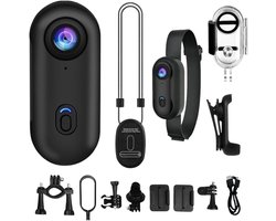 Draagbare Actiecamera – Mini Videocamera Duimcamera – Vloggen en Streaming – 360 Graden Draaibaar – 4K Resolutie – Zwart