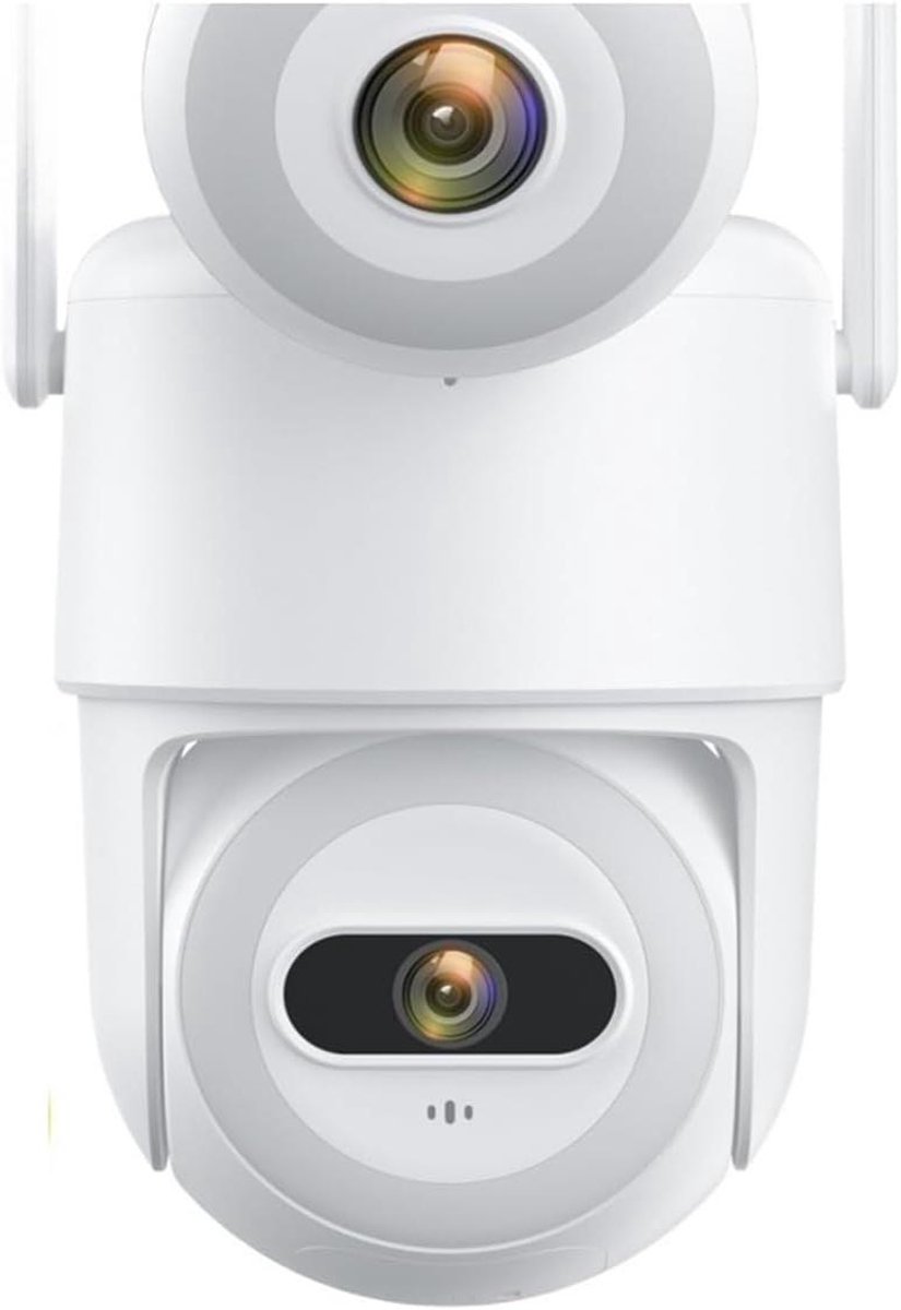 Beveiligingscamera Buiten - IP Camera Wifi - Woning Beveiligen - Dubbele Lens Kleuren Nachtzicht - 6MP - Wit