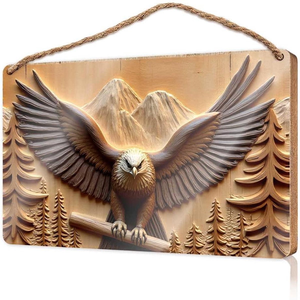 Houten Deurbord - Familie Muur Decor - Huis Verfraaien - Duurzaam Houtmateriaal - 20 x 30 cm - Multicolor